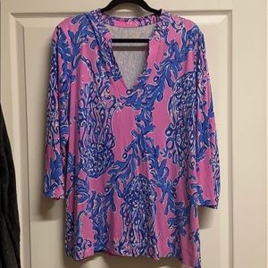 Lilly Pulitzer Pink and Blue Tunic